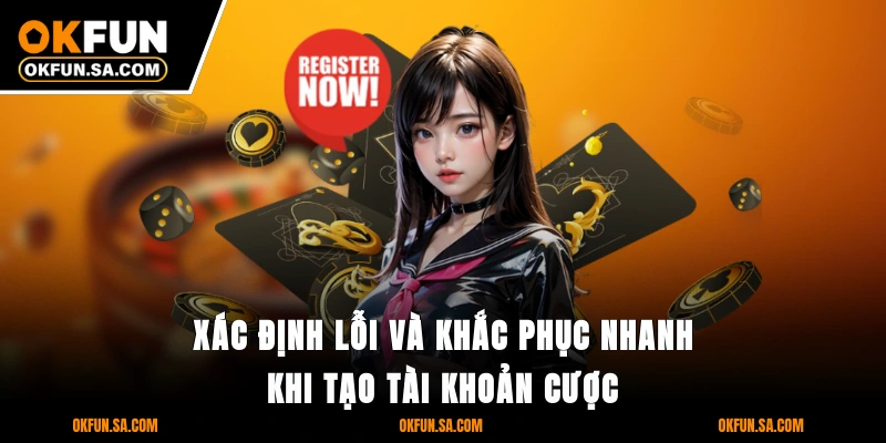 Đăng Ký OKFUN - 3 Bước An Toàn Dữ Liệu, Thao Tác Nhanh Chóng 2 Xác định lỗi và khắc phục nhanh khi tạo tài khoản cược